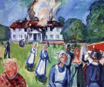 Эдвард Мунк. Горящий дом. 1925-1927