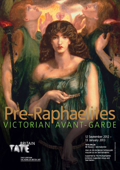Плакат выставки прерафаэлитов, проходящей одновременно с премией Тернера