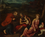 Парис Бордоне (1500–1571). Святое семейство со святым Иоанном Крестителем на пути в Египет. Житомирский областной краеведческий музей