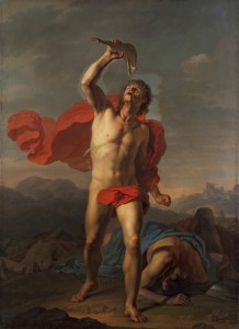 Чернов И.П. Самсон утоляет жажду из ослиной челюсти. 1800. Холст, масло. 215х159. ГТГ