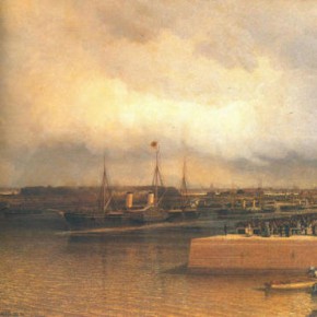 Боголюбов. А. П. Открытие Петербургского морского канала (фрагмент). 1886